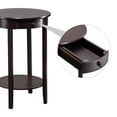 thumbnail image 7 of Veryke Side Table, Round Tea Table with Drawer, Small Coffee Table for Living Room, Brown, 7 of 7
