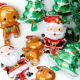 thumbnail image 5 of Globos de aluminio navideños, Papá Noel, hombre de jengibre, muñecos de nieve de pie, globos de aluminio navideños, suministros de decoración para fiestas para niños, 5 of 5