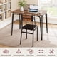thumbnail image 5 of Compact 4-seater dining mesa set - vintage square dinette con 4 forrado sillas, ideal para para small spaces, kitchen & dining room, 5 of 7