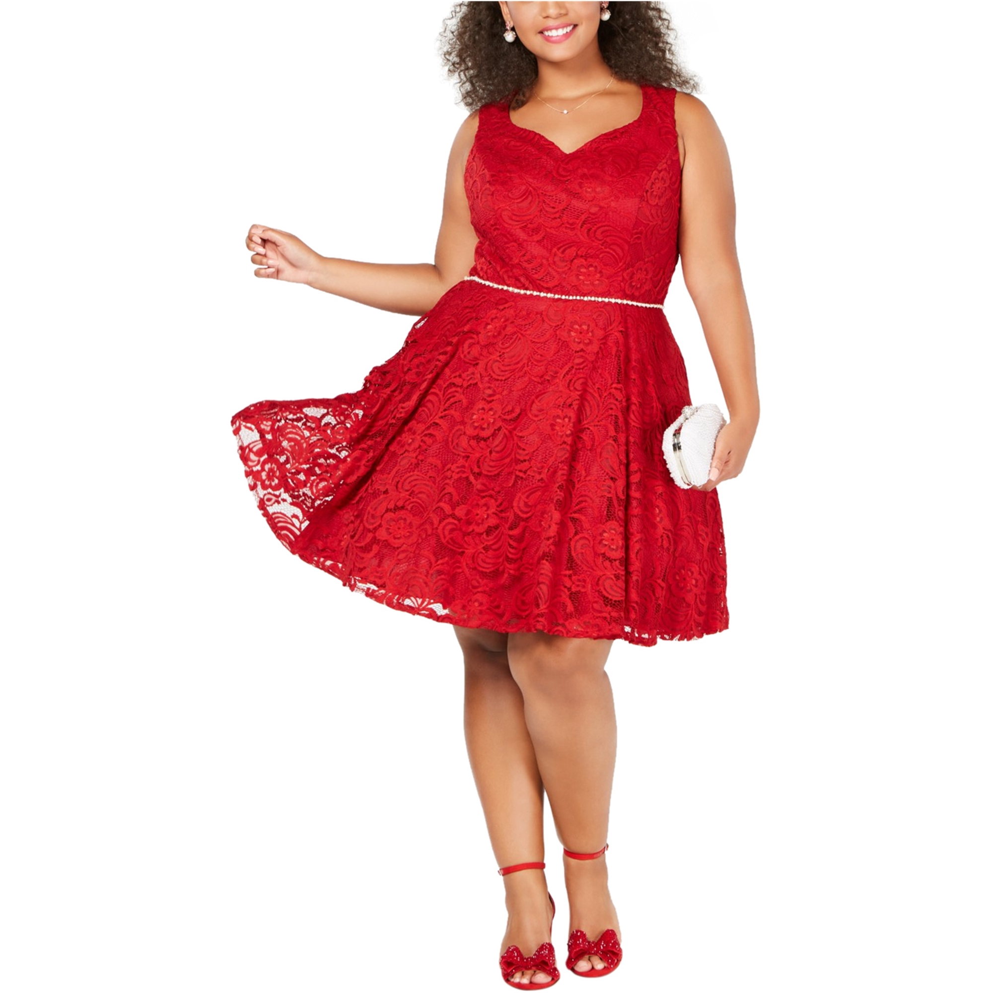 City Studio Womens Embellished Trim Fit 