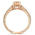 thumbnail image 2 of Pompeii 1 Ct Morganite & Diamond Vintage Engagement Ring in 14k Rose Gold (G/H,I1-I2), 2 of 4
