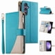 thumbnail image 1 of Funda cartera GANGXUN para Samsung Galaxy S23 FE , cuero PU con tarjetero, cremallera, correa de mano, soporte y protección 726°, 1 of 6