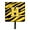 Letter H, variant on Letter H Initial Monogram - Tiger Stripe - Black Gold Leash Holder Or Key Hook