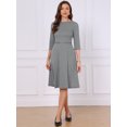thumbnail image 4 of DARING DIVA Women's A Line Houndstooth Work Business and Occasions Dress XS Black, 4 of 6