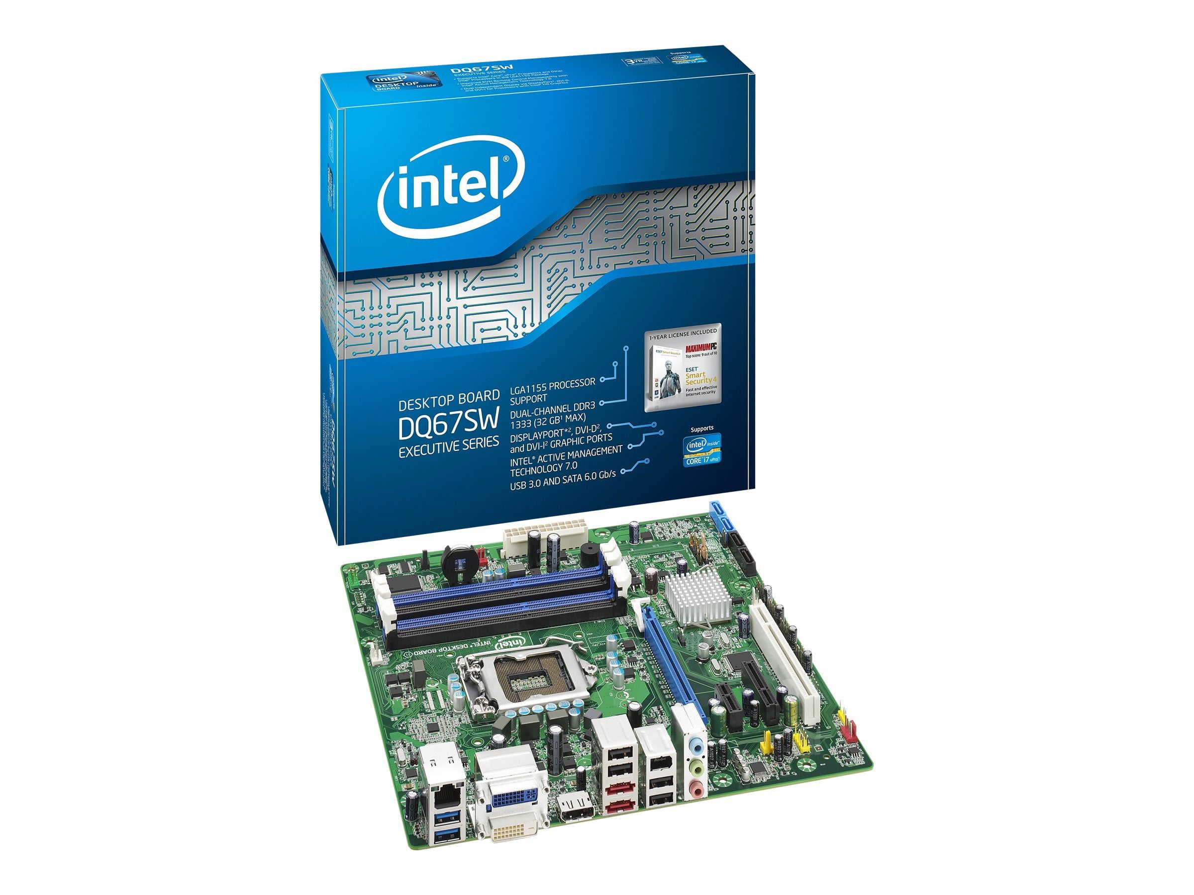 Intel Desktop Board DQ67SW Executive Series motherboard micro ATX LGA1155 Socket Q67