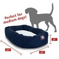 Majestic Pet Poly/Cotton Sherpa Bagel Pet Bed For Dogs, Blue, Medium