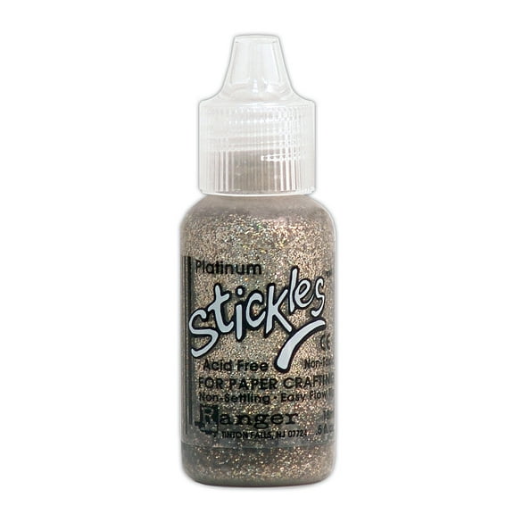 Stickles Glitter Glue platinum, 0.5 oz., bottle (pack of 6)