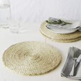 thumbnail image 5 of Nvzi Manteles individuales de ratán trenzado redondos de tejido natural para decoración de mesa de comedor, decoración rústica de cocina (paquete de 2 redondos de 15,7 pulgadas), 5 of 5
