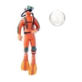 thumbnail image 3 of Figura de buzo en miniatura con bola, adorno de juguete, modelo de buceo, figura de buzo, decoración para pecera, colección de acuarios. Naranja 35 x 32 x 122 cm, 3 of 10
