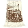 thumbnail image 2 of Fotbe Train Manta de Franela Acolchonada con Estampado, Súper Suave y Esponjosa, Extra Grande para Sofá, Cama, Uso Todo el Año-50"x40", 2 of 7
