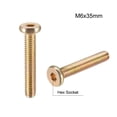 thumbnail image 3 of Unique Bargains Tornillos de máquina con socket hexagonal de acero al carbono Tornillos de muebles con socket hexagonal M6x1.38" 10Pcs, 3 of 4