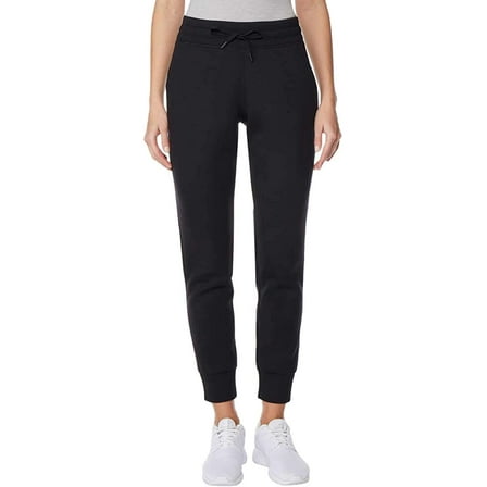 32 Degrees Womens Heat Tech Fleece Jogger Pants,Black,XS