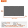 thumbnail image 3 of KFFKFF Space Separator, Quad-Panel Folding Privacy Barrier, Mobile Partition Screen for Space Delineation, Independent Space Dividers for Workspace, Sleeping Area, Study Room, Ashen, 3 of 9