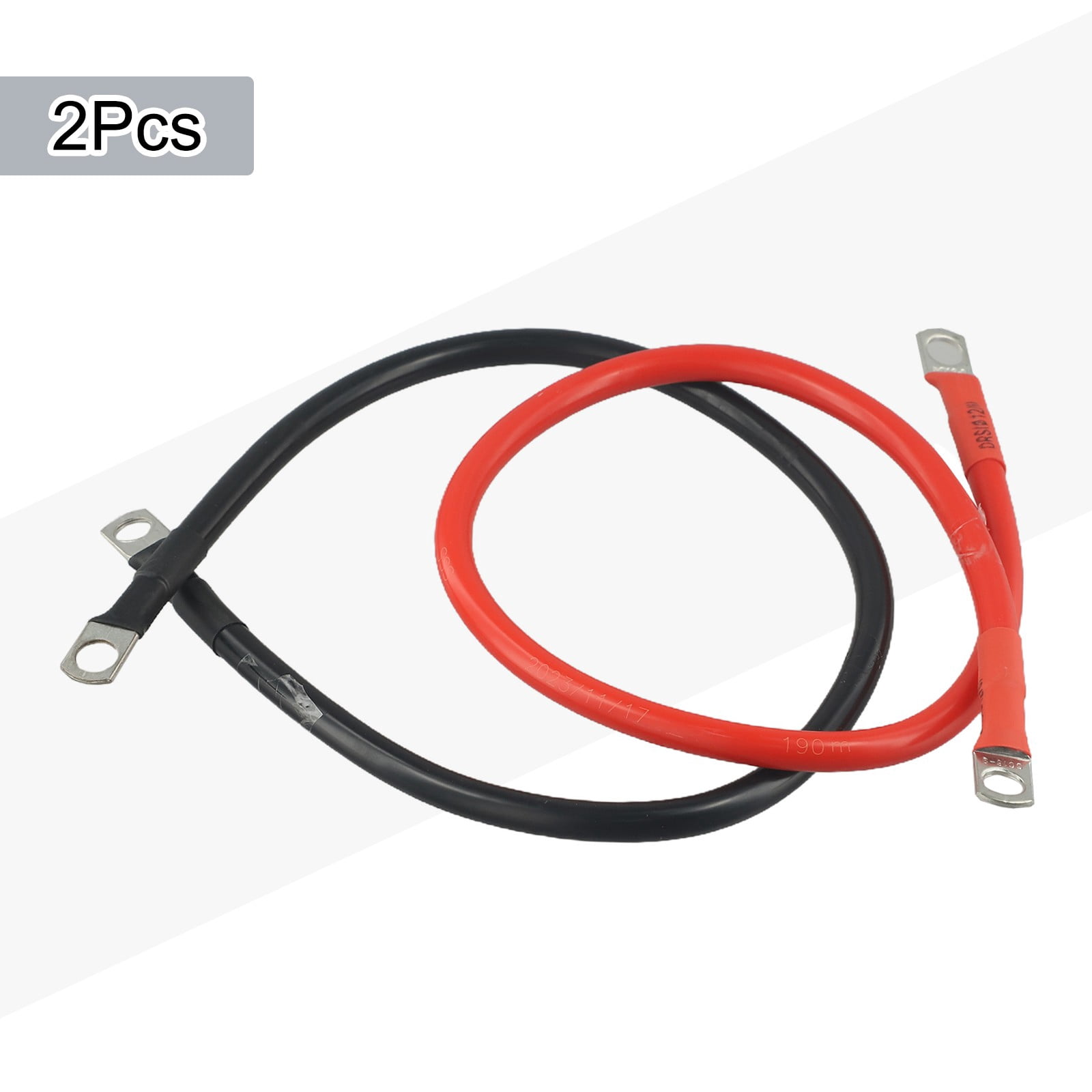 Battery Inverter Cable Set With Terminals 8/6Awg Strand Copper Cord Solar Power