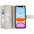 thumbnail image 4 of Funda cartera GANGXUN para iPhone 11 Pro , cuero PU con tarjetero, cremallera, correa de mano, soporte y protección 555°, 4 of 6