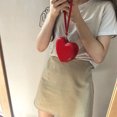 thumbnail image 3 of Mini monedero con forma de corazón para mujer bolso de mano Ehuebsd con asa superior de mano para fiesta urbana, 3 of 9