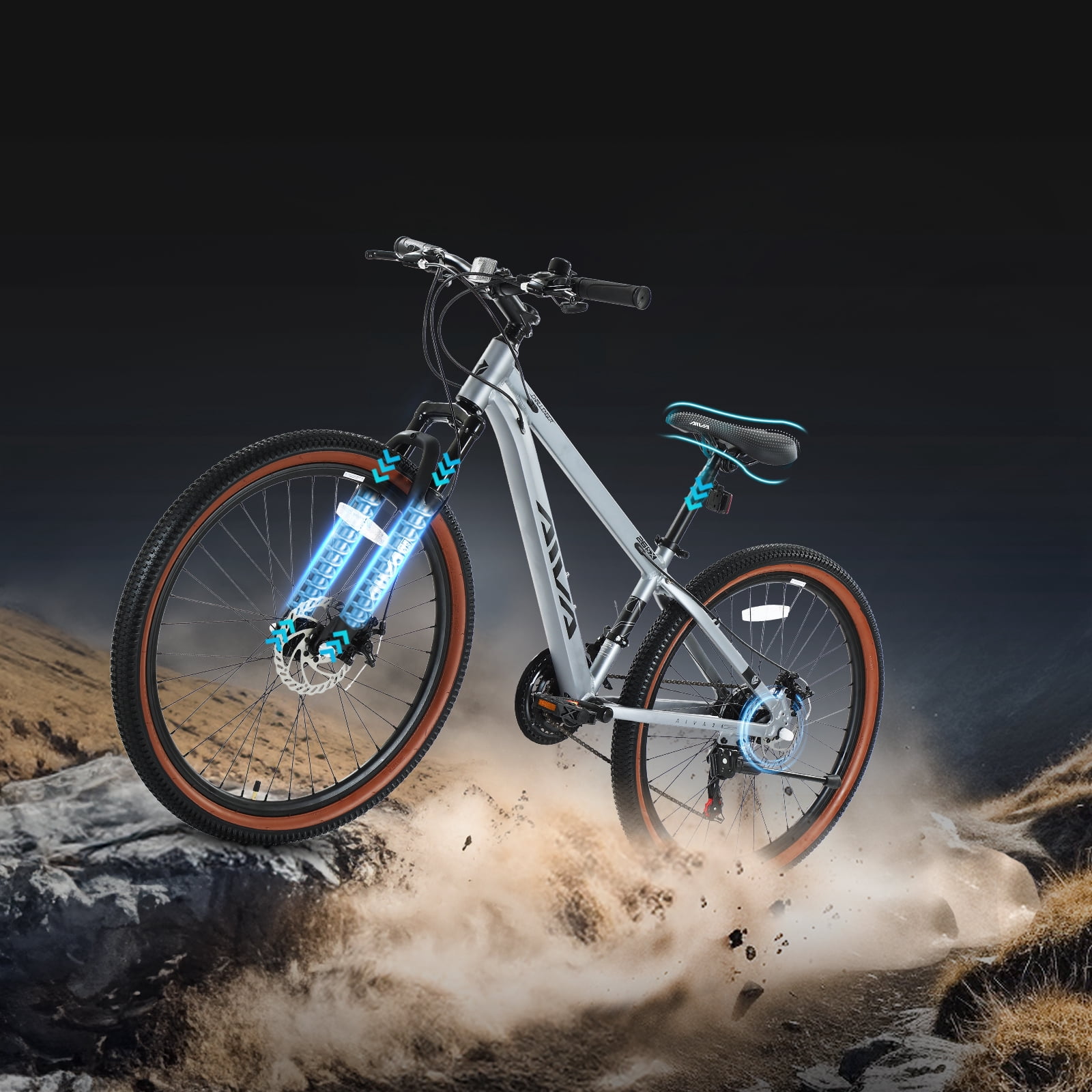 26 inch Mountain Bike,21 Speed Lightweight Aluminum Frame Mountain Bicycle,Fits Men Women Teenagers Adult Disc Brake MTB Bicycles