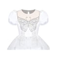 thumbnail image 5 of Girls Dress White Butterfly Puff Sleeve Wedding Bridesmaid Princess Party 12 Years, 5 of 7