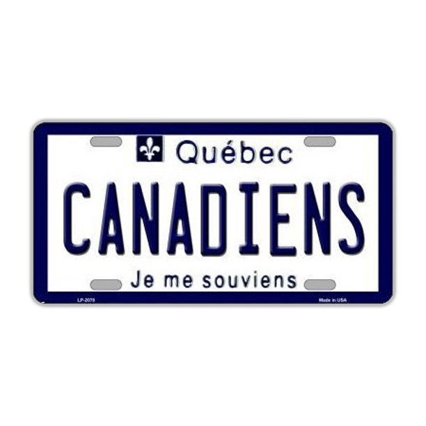 Metal Vanity License Plate Tag Cover Montreal Canadiens Hockey Team