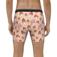 thumbnail image 4 of Cauagu 70s Mushroom Print Men's Boxer Briefs, Funny & Cute Underwear Elastic Waistband Briefs Ideal Gift for Men,1-Pack, 4 of 7