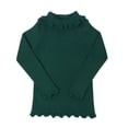 thumbnail image 2 of ATOGUTA Girl's Ribbed Turtleneck Cable Knitted Sweater Slim Pullover Sweater for Kids Green Size 12M-5T, 2 of 4