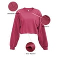 thumbnail image 5 of FIOPHY Womens Oversized Cropped Sweatshirts Crew Neck Long Sleeve Pullover Sweatshirt Casual Fall Tops, 5 of 6