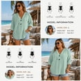 thumbnail image 5 of GZWYHT Gauze Hoodie for Women Cotton Beach Cover Ups for Women Beach Jacket for Women Hooded Swimsuit Coverup for Women Linen Beach Cover up Shirt Cover Up Green 2XL, 5 of 5