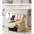 thumbnail image 4 of Garvee Oversized Wide Recliner Chair - Heat and Massage, PU Leather Large Manual Recliner for Adults, Ultimate Comfort Lazy Boy with 1.5X Sponge Filling and Easy Recline Mechanism for Relaxation, 4 of 7