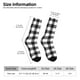 thumbnail image 2 of Balery Black White Plaid Calcetas Largas con Estampado para Hombre y Mujer – Suaves y Transpirables, Talla Única (US 5-11), 2 of 6