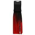 thumbnail image 4 of DailyTrove Women's Ombre Sleeveless Maxi Dress, Two-Tone Gradient, Casual Beach & Evening Wear, Stretchy Knit Fabric, 4 of 6