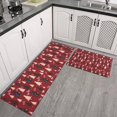 thumbnail image 2 of Red Christmas Tree Pattern Kitchen Rugs Sets Of 2,Anti Fatigue Kitchen Mat Rugs Non Slip Washable,Decorative Kitchen Floor Mats for Kitchen,Sink,Laundry,17"x30"+17"x47", 2 of 7
