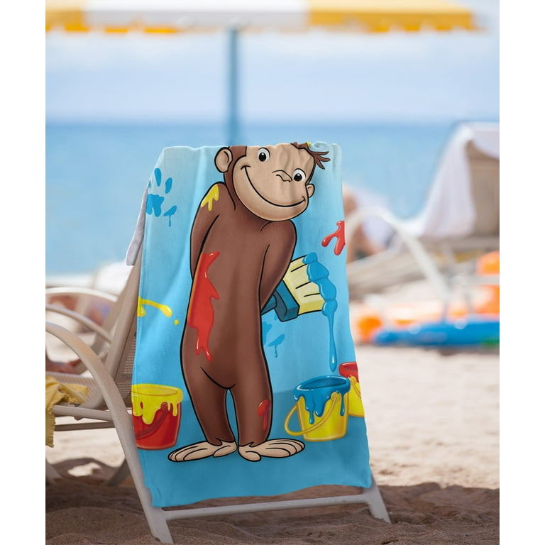 Curious George Paint Officially Licensed Beach Towel 30' X 60
