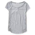 thumbnail image 1 of Aeropostale - Camiseta con adorno lateral de encaje para mujer, gris, talla mediana Aeropostale Camiseta adornada, 1 of 2