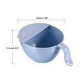 thumbnail image 2 of Uxcell Rice Washing Bowl Kitchen Strainer Colander Bowl Drain Basket for Fruits Vegetables Cleaning - Light Blue, 2 of 6