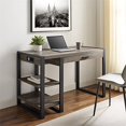 thumbnail image 2 of Walker Edison Modern Industrial Computer Gaming Desk Office Storage Shelves and Drawer with Electrical Outlet Home Office, 48 Inch, Grey Wash, 2 of 2