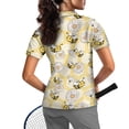 thumbnail image 2 of Whosucclay Honeycomb Pattern Design Tennis Short Sleeved Shirt, Lightweight Elastic Quick Dry Tennis Shirts for Golf Hiking Gym Soft Size X-Large, 2 of 10