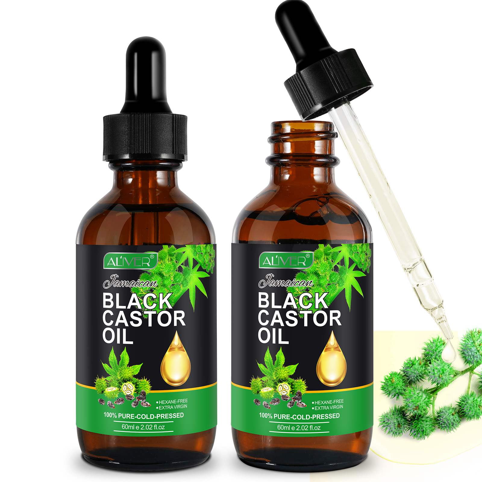 Aliver Jamaican Black Castor Massage Oils,Organic Castor Essential Oil ...