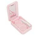 thumbnail image 3 of Caja para lentes de contacto, recipiente para remojar lentes de contacto con espejo, pinzas y herramienta para quitarlos, color rosa, 3 of 14
