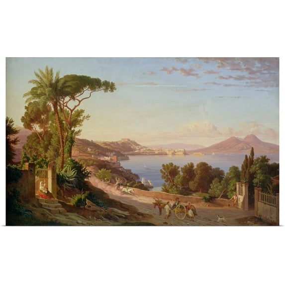 Great BIG Canvas | Rolled Carl Wilhelm Goetzloff Poster Print entitled View of Naples