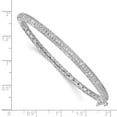 thumbnail image 3 of Sterling Silver Pavé Rhodium-plated 175 Stone CZ Hinged Bangle, 3 of 4