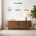 thumbnail image 2 of Mueble TV 55” Centro de Entretenimiento de Madera Color Maple Multiusos Mesa Centro, 2 of 7