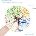 thumbnail image 6 of BOSOBO Mouse Pad, Personalized Round Mousepad, Cute Mouse Mat with Design, Small Rubber Gaming Mouse Pad with Stitched Edges, Office Mouse Pad for Women Men Kids, 7.9" x 7.9", Colorful Tree of Life, 6 of 7