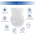 thumbnail image 4 of Polaina para el cuello, mascarilla, bufanda, bandanas reutilizables, tubo de protección UV, gorros para deportes al aire libre para hombres y mujeres, color blanco, 4 of 5