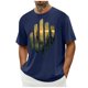 thumbnail image 5 of Camisa Casual de Cuello de la Tripulación de la Impresión de la Selva de Manga Corta Top Ligero de Poliéster para los Hombres, Camiseta de Manga Corta para el Uso Diario de Primavera Verano, 5 of 9