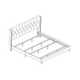 thumbnail image 3 of Black Velvet Panel Bed with Tufted Headboard in Queen Size, 3 of 3