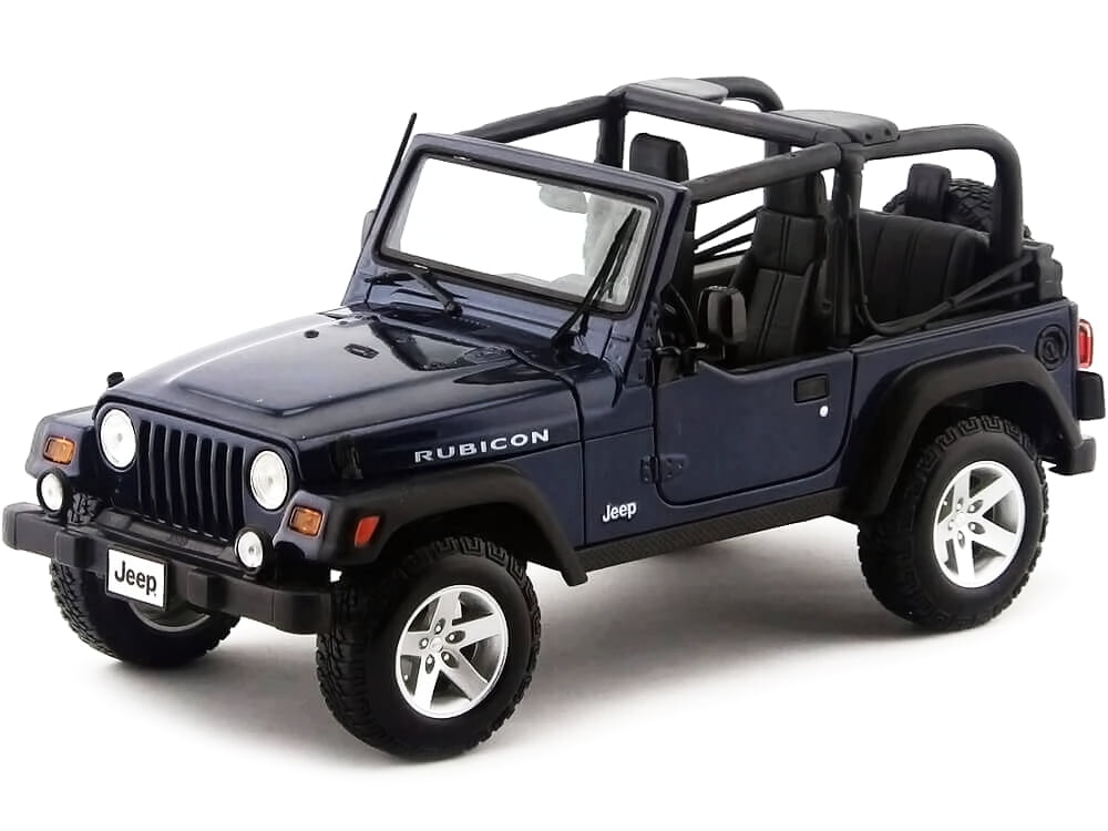 Jeep Wrangler Rubicon Blue Maisto 1.24 Diecast Car Collection Model 1/24 