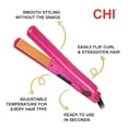 thumbnail image 2 of CHI Plancha de peluquería de cerámica de turmalina de 2,5 cm, color rosa puro, 1 libra, 2 of 5