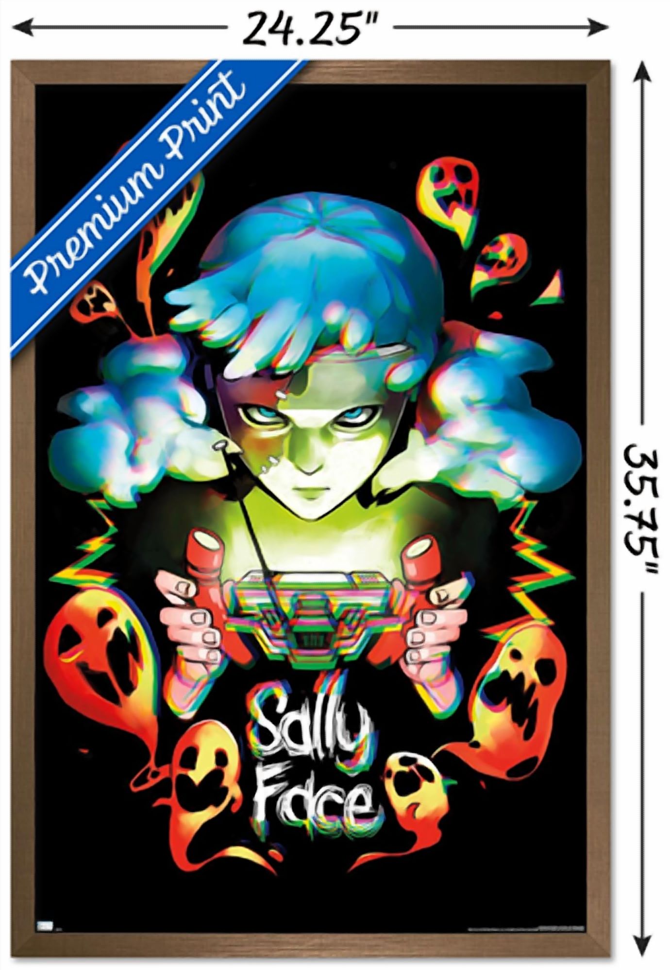 Sally Face - Ghosts Wall Poster, 22.375" x 34" Framed