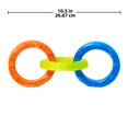 thumbnail image 3 of Nerf Dog TPR 3 Ring Tug Toy, Blue/Green/Orange, 10.5 Inch, 3 of 6