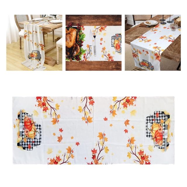 de Mesa Clásico, Hojas Románticas, Adorno Colorido rgo Rectangur de Lujo, Cubierta de Mesa de Otoño para Picnic, Boda, Cocina Al Aire Libre Estilo B Macarena Manteles